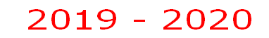   2019 - 2020